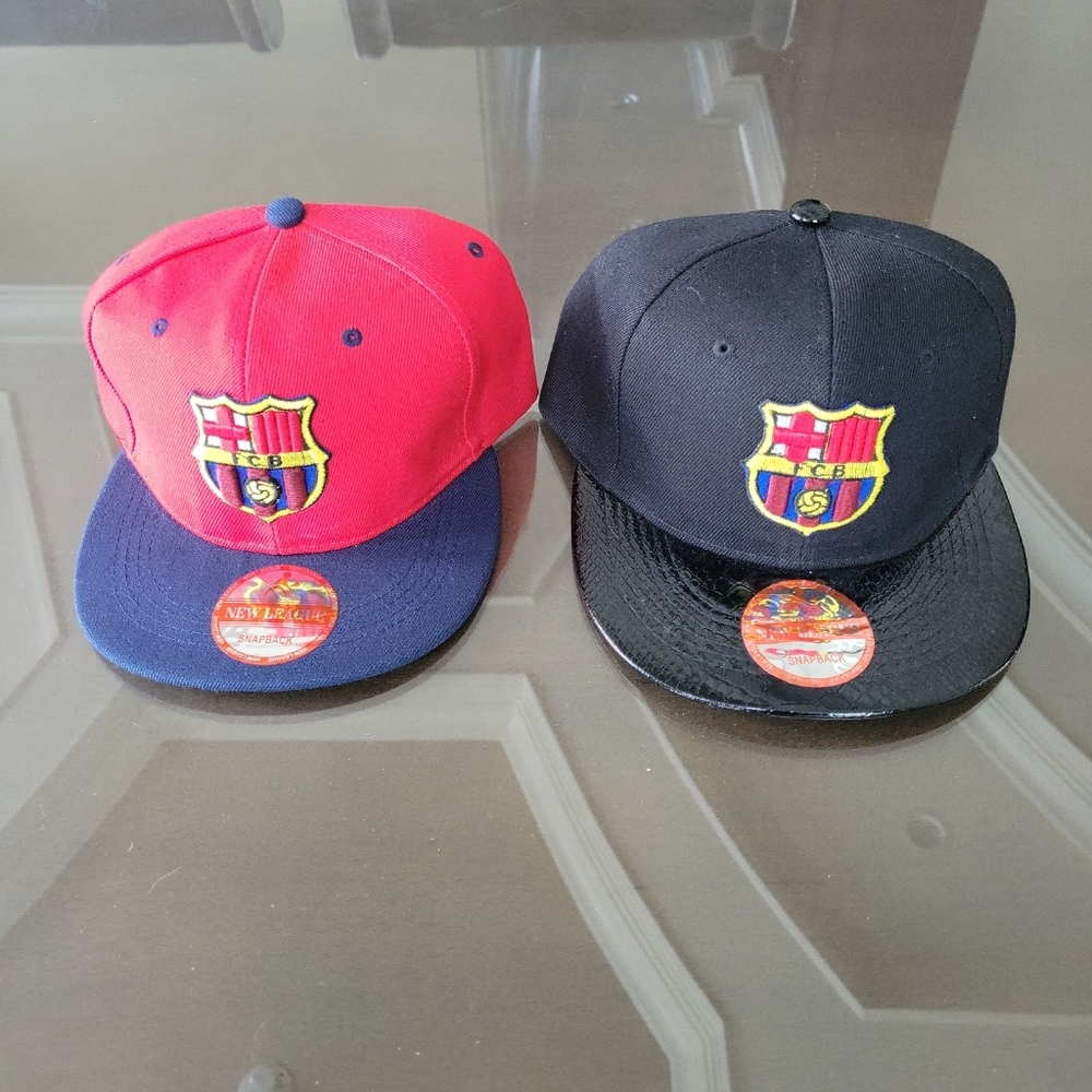 NWT F.C. BARCELONA Snapback Snakeskin Adjustable Baseball Cap Hat NEW LEAGUE